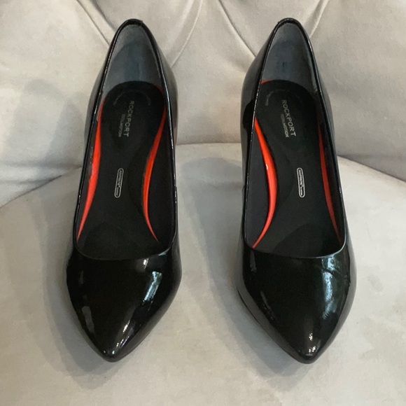 Rockport Patent Black Leather Heels Size 5.5 - Picture 2 of 8